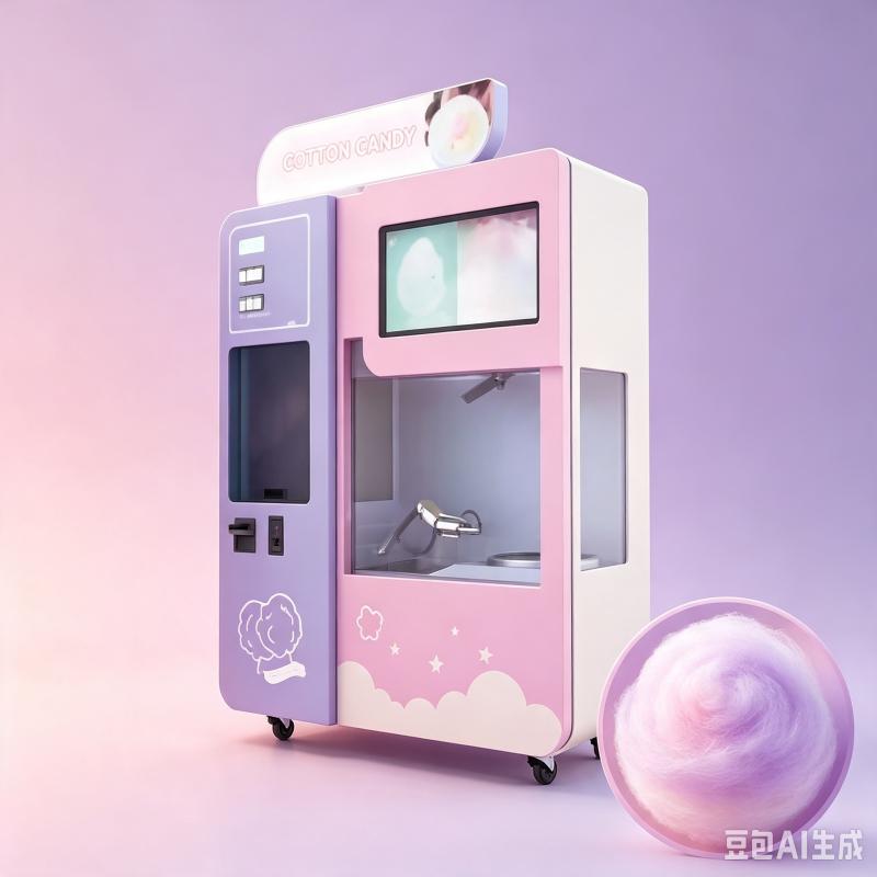 Candy Floss Machine - Intelligenter Zuckerwatte-Verkaufsautomat, Maßgefertigte Automatische Zuckerwatte-Ausrüstung für