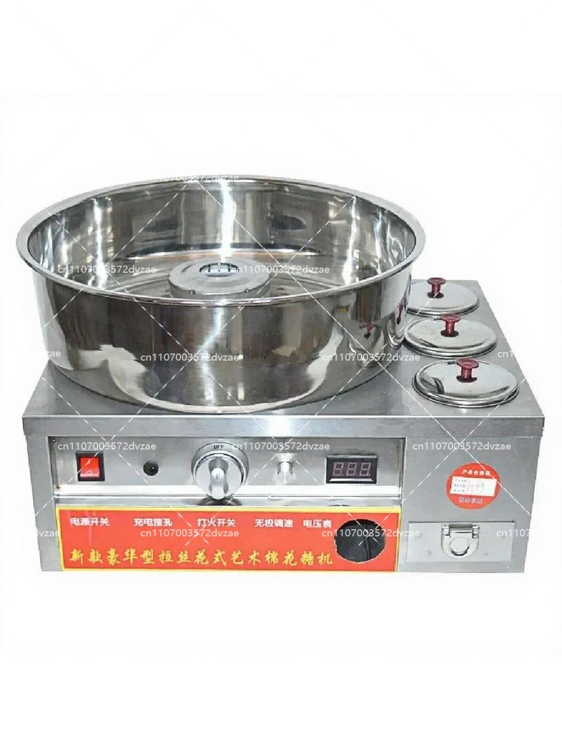Candy Floss Machine - Kommerzielle Marshmallow-Maschine aus Edelstahl, Gas-Zuckerwattemaschine, DIY