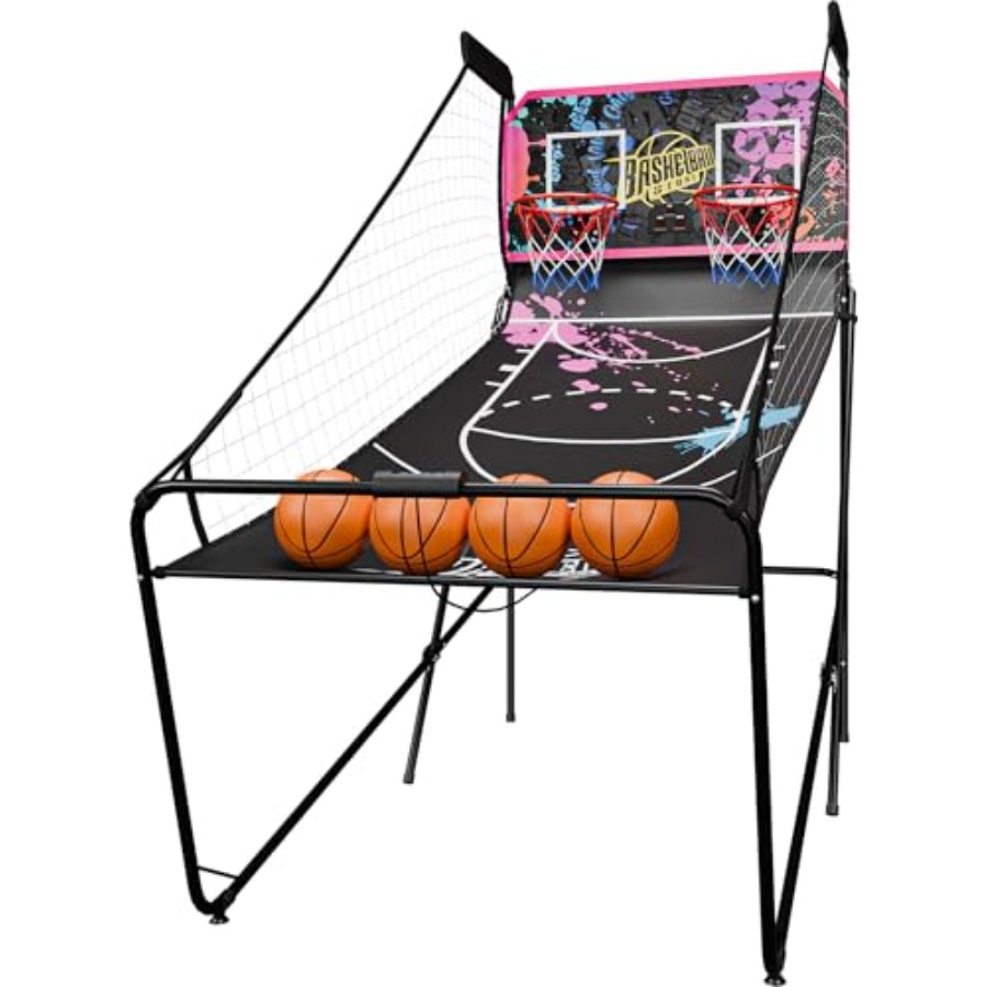 Arcade Games & Vending Co - Faltbares elektronisches Basketball-Arcade-Spiel für 2 Spieler