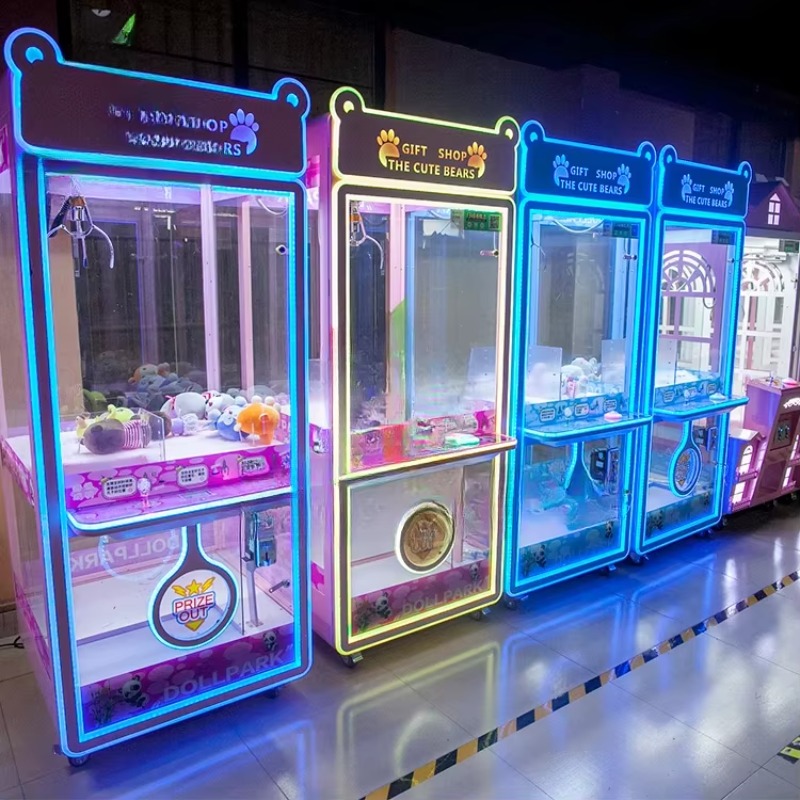 Arcade Vending Machines For Sale - Bunte Park-Arcade-Spiele-Maschinen mit Münzbetrieb / Spielzeugkran-Klauenmaschine