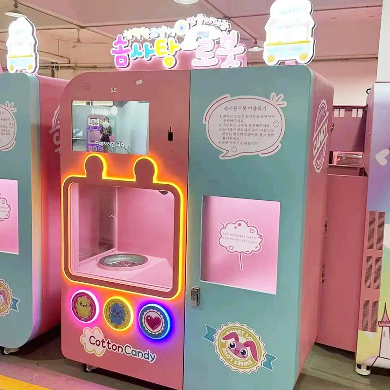 Popcorn Vending Machine - Hochwertiger Zuckerwatten-Verkaufsautomat, elektrische Heizung, Marshmallow-Verkaufsautomat, professionelle