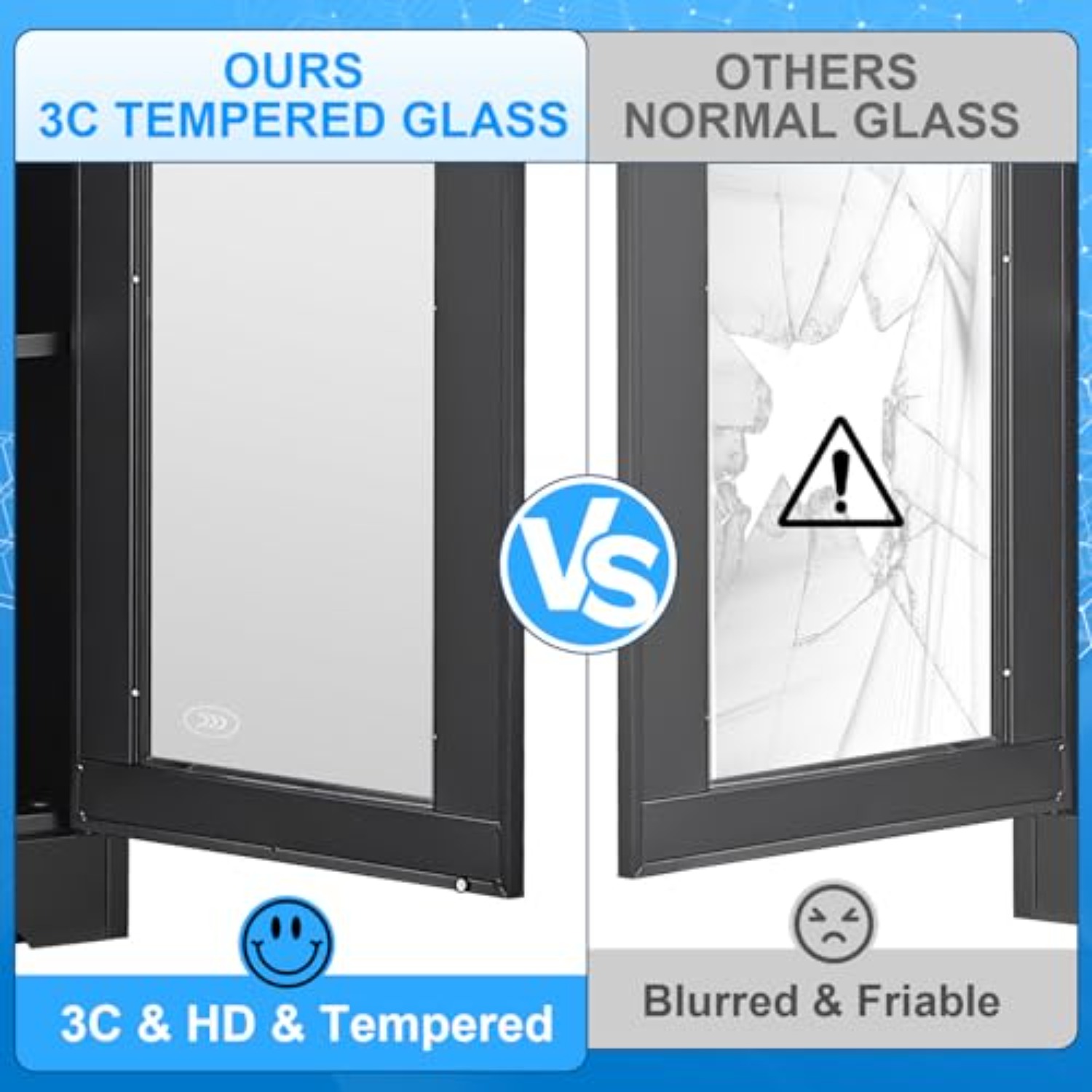 180 cm Schwarze Metall-Glas-Vi – Glass Cabinet Display Bewertung und Preis