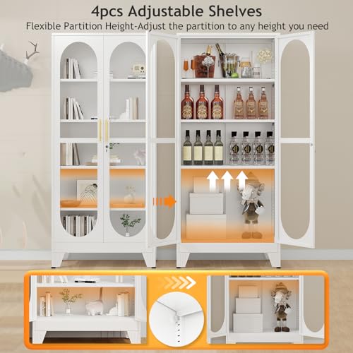 180 cm Hoher Abschließbarer Vi – Glass Cabinet Display Bewertung und Preis
