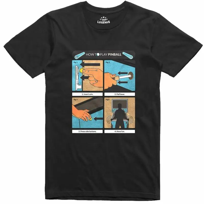 Herren T-Shirt Retro Flipper A – Pinball Machine Bewertung und Preis