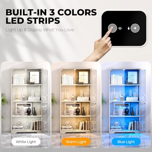 Vitrine mit Glastüren, 4-stufi – Glass Cabinet Display Bewertung und Preis