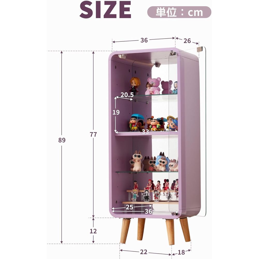 4-stufige, verstellbare Glasvi – Glass Cabinet Display Bewertung und Preis