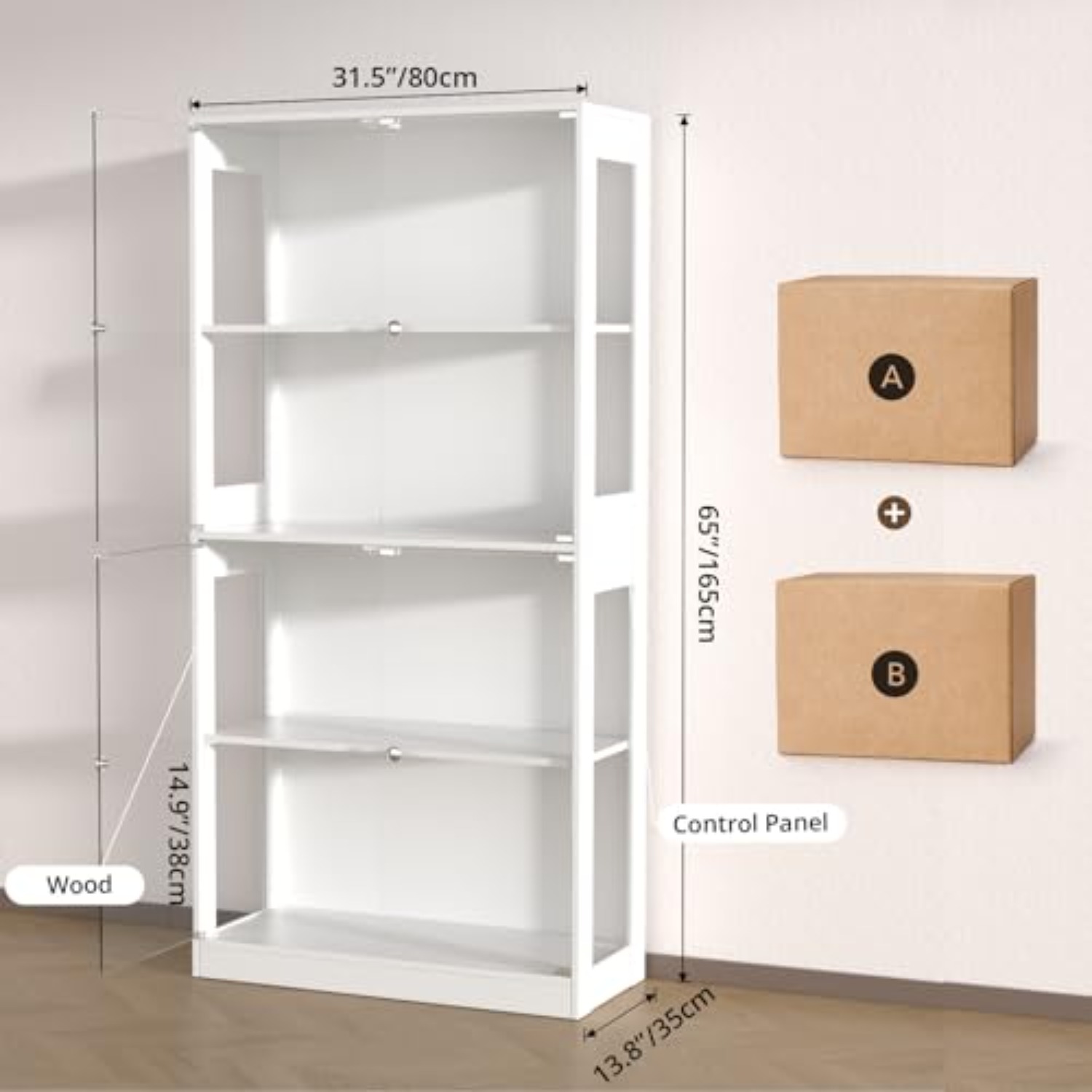 65-Zoll Vitrine mit Glastür 4- – Glass Cabinet Display Bewertung und Preis