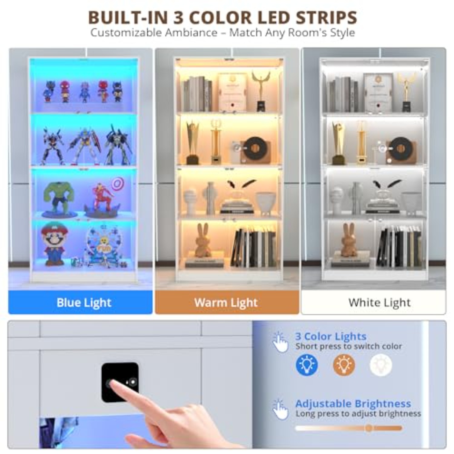 65-Zoll Vitrine mit Glastür 4- – Glass Cabinet Display Bewertung und Preis