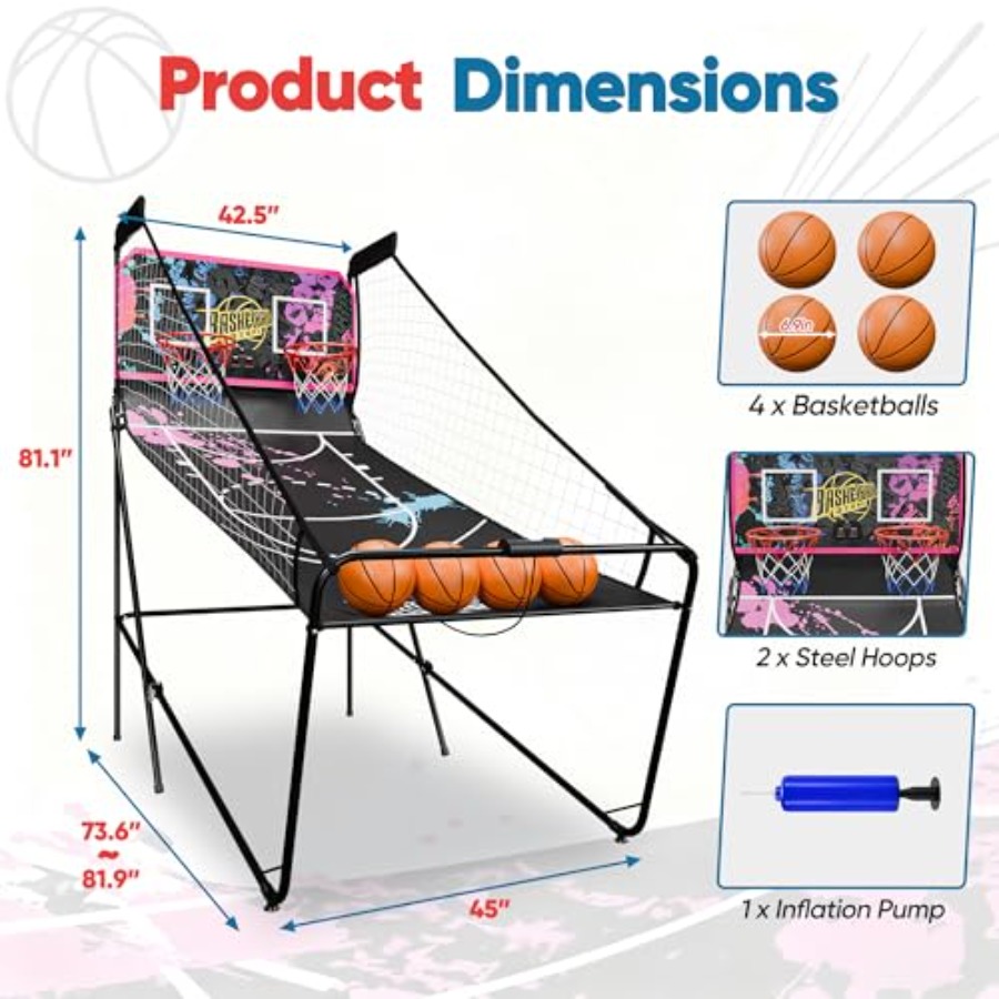 Faltbares elektronisches Baske – Arcade Games & Vending Co Bewertung und Preis
