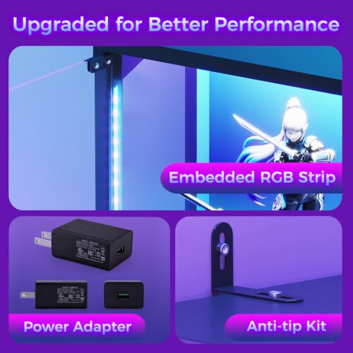 Vitrine mit Glastüren & RGB-LE – Glass Cabinet Display Bewertung und Preis
