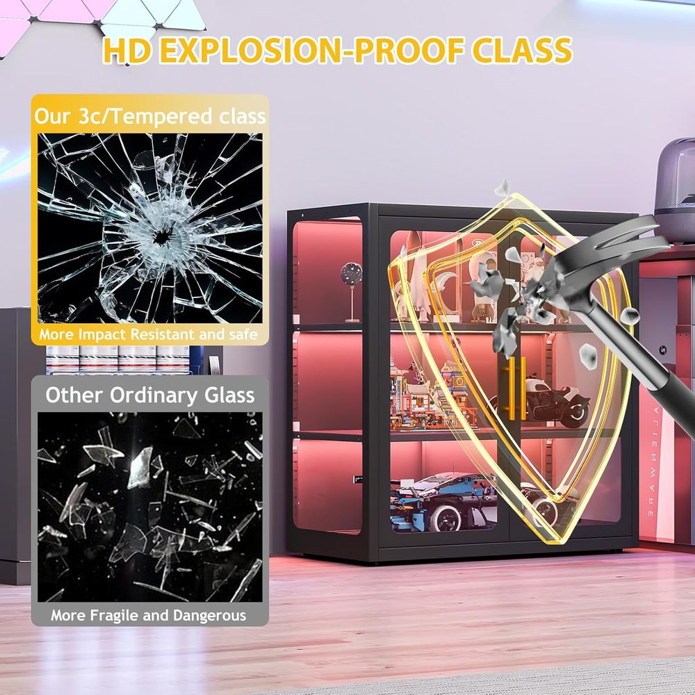 34 Zoll Hohe Glasvitrine mit V – Glass Cabinet Display Bewertung und Preis