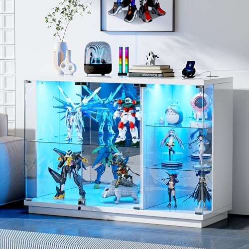 Glasvitrine mit Schloss & LED- – Glass Cabinet Display Bewertung und Preis
